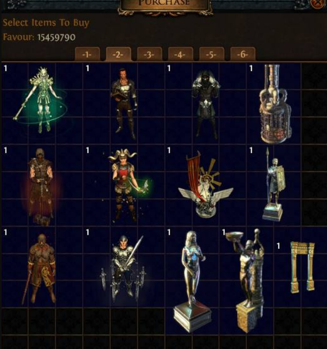 Hideout selection screen